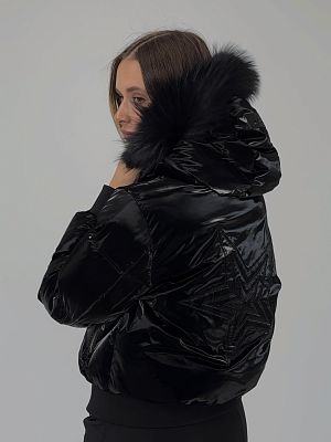 Превью Женская горнолыжная куртка Куртка горнолыжная HIGH SOCIETY Victoria Nebula Black